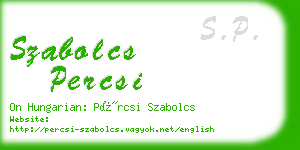 szabolcs percsi business card